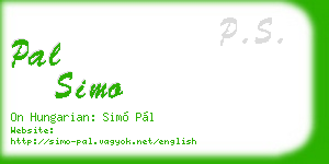 pal simo business card